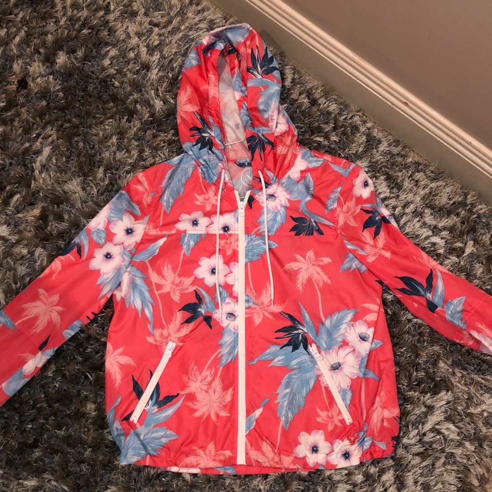 floral rain jacket